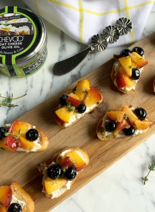 Peach Goat Cheese Crostini Recipe – Belle Cheese Board.com