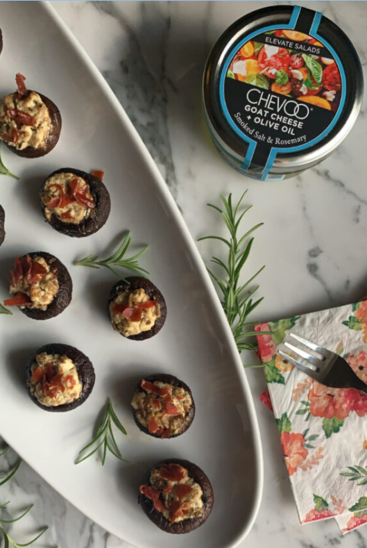 Rosemary Goat Cheese Stuffed Mushrooms – Belle Cheese Board.com