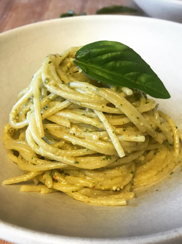 Creamy Pesto Goat Cheese Pasta Recipe