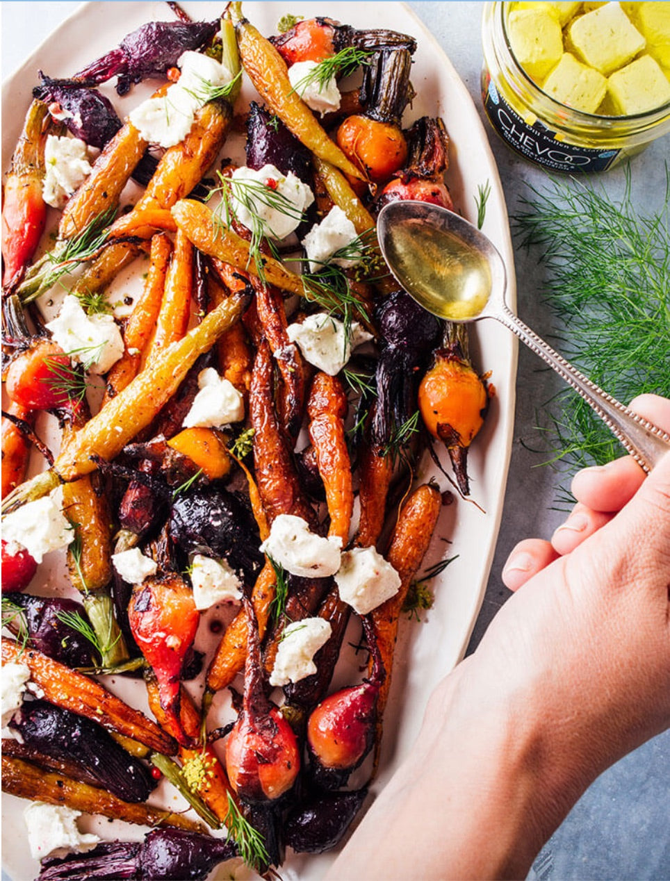 Roasted Carrots with Goat Cheese Recipe