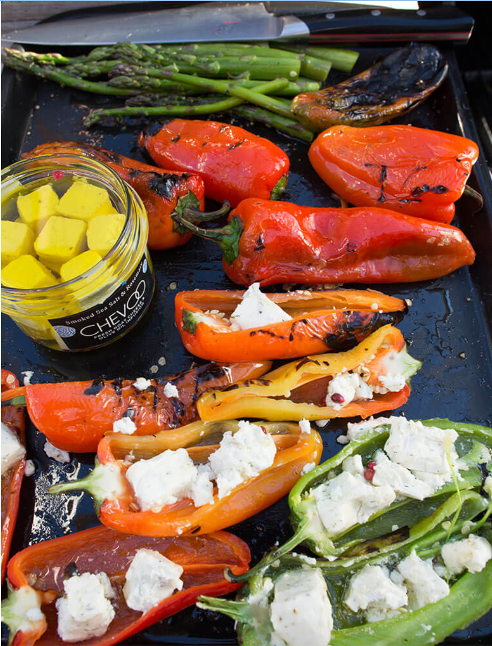 Roasted Peppers with Goat Cheese Recipe
