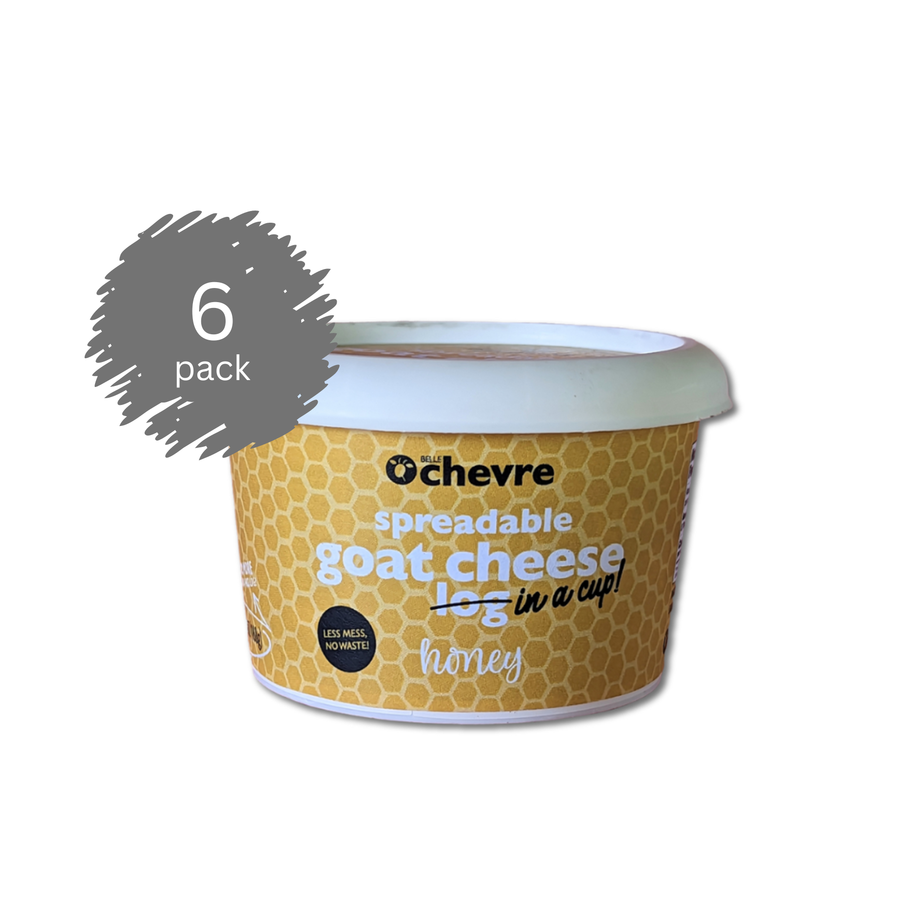 Wholesale - Belle Chevre Spreadable Goat Cheese Log in a Cup - Honey (case of 6)