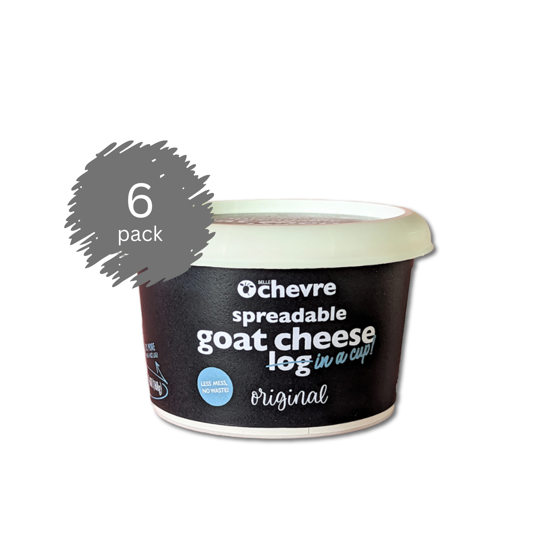 Wholesale - Belle Chevre Spreadable Goat Cheese Log in a Cup - Original (case of 6)