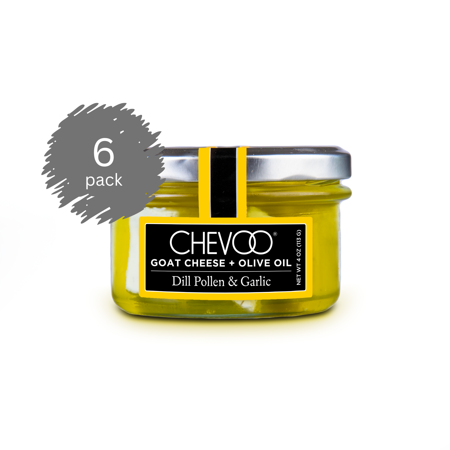 Wholesale - Chevoo Dill Pollen & Garlic Marinated Goat Cheese (case of 6)