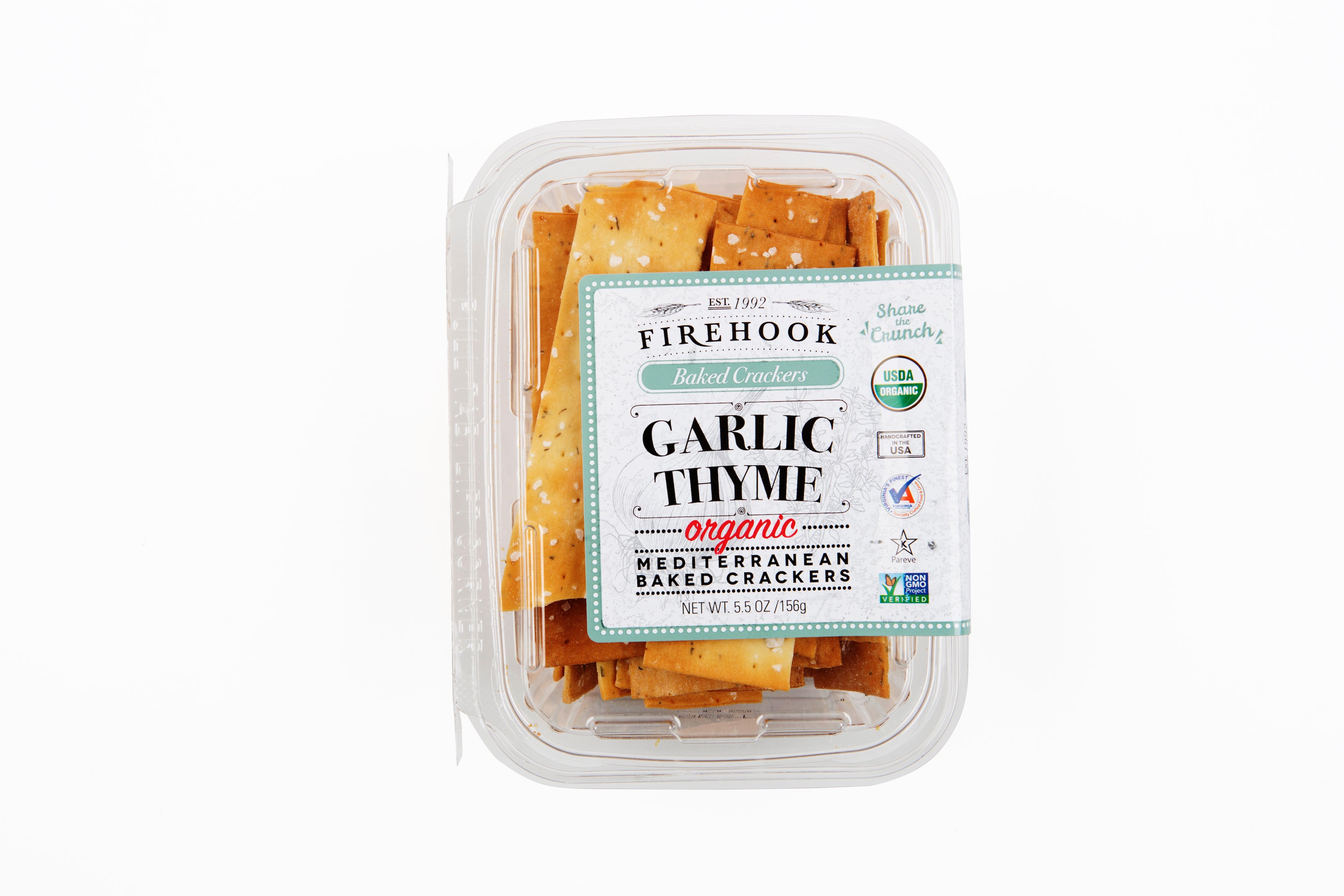 Firehook Mediterranean Baked Crackers - Garlic Thyme