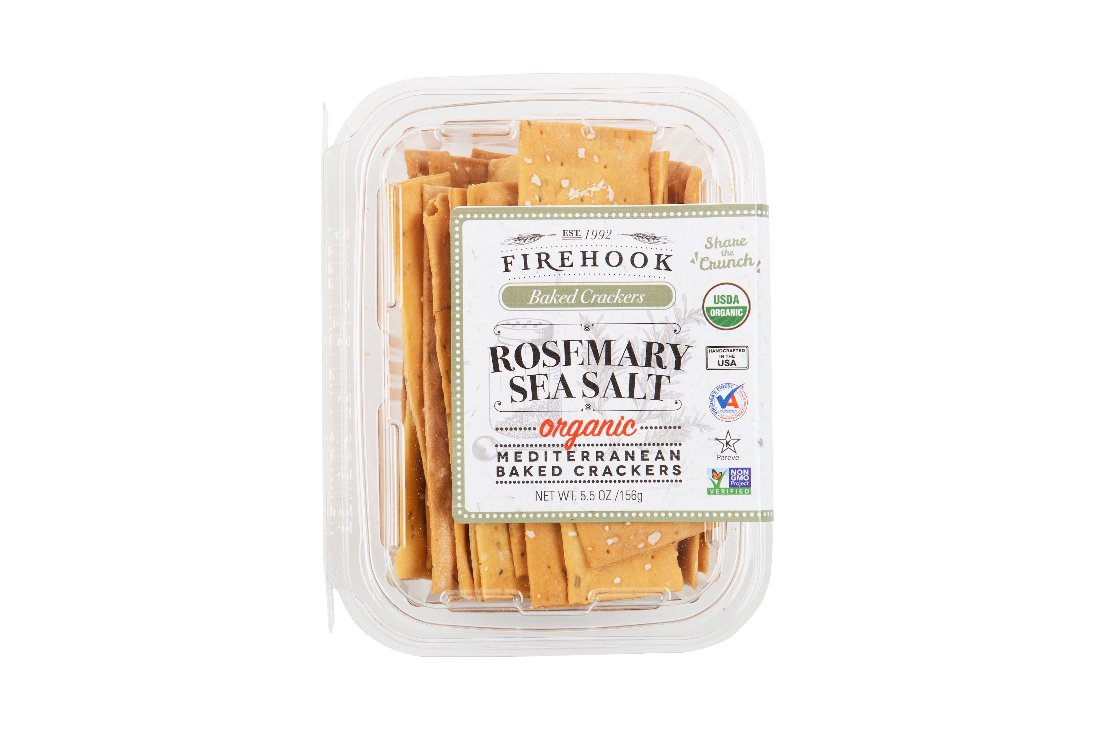 Firehook Mediterranean Baked Crackers - Rosemary Sea Salt