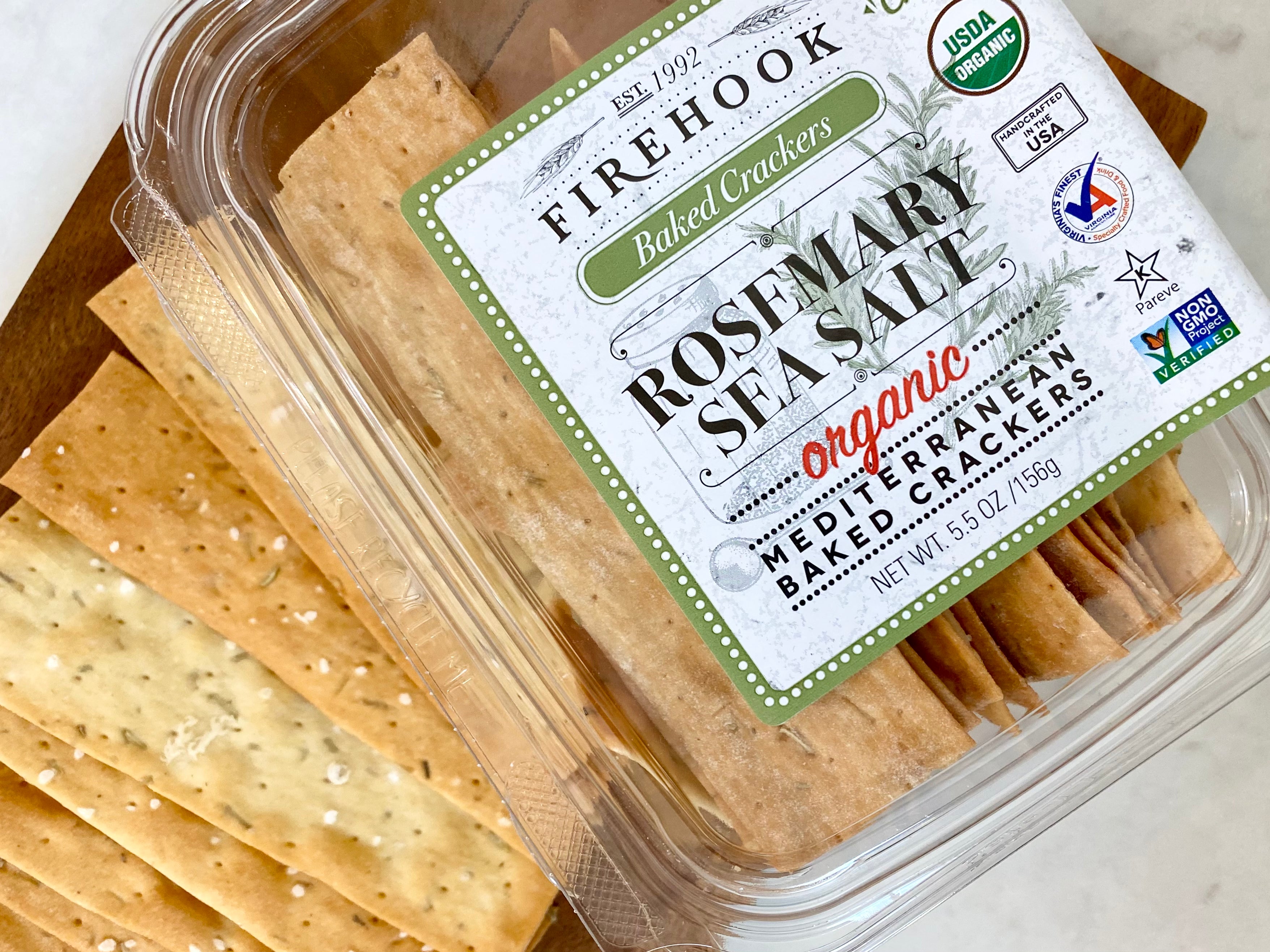 Firehook Mediterranean Baked Crackers - Rosemary Sea Salt